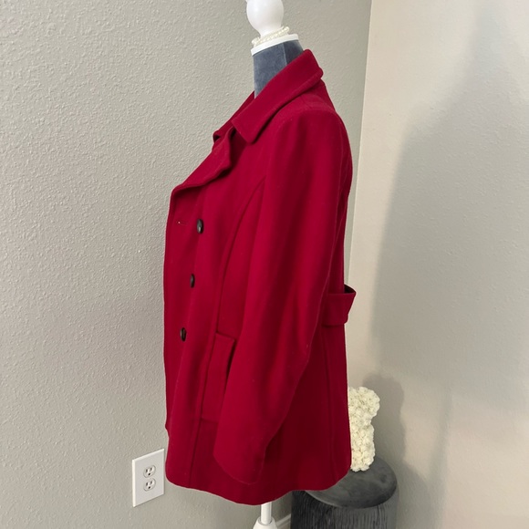 Tommy Hilfiger Red Double Breasted Coat - Picture 9 of 12